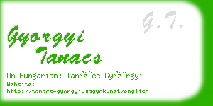 gyorgyi tanacs business card